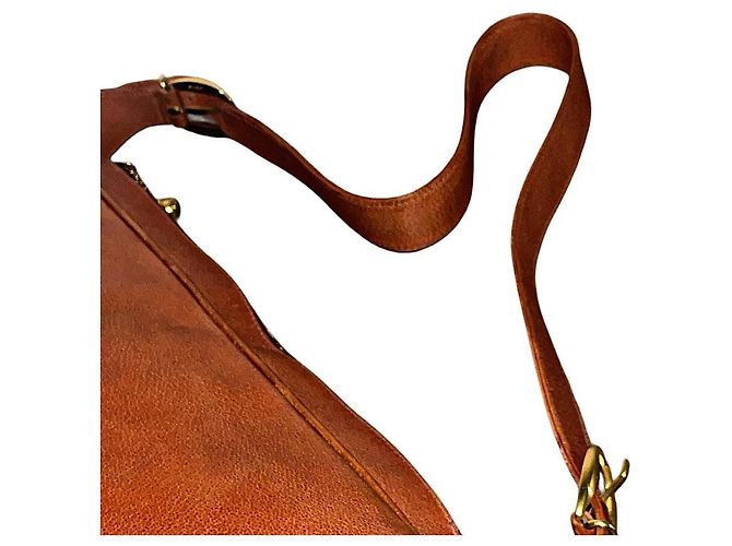 Sac à épaule en cuir de veau Gucci vintage authentique Marron - vue 5