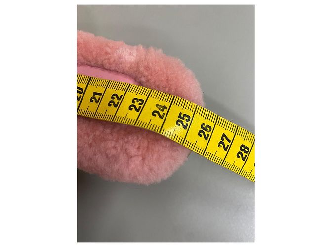 chanel zoccoli in scamosciato e montone rosa - vista 4