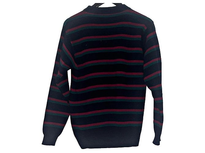 Authentischer Vintage Gucci Strickpullover aus Wolle mit Pferdemblem und Webband Mehrfarben - Ansicht 5