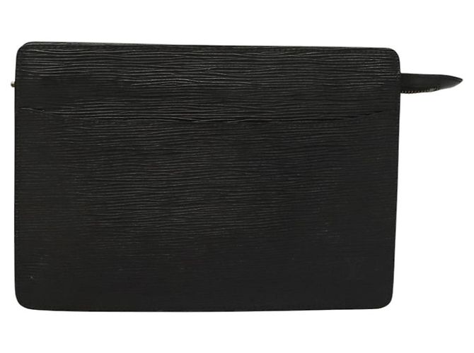 LOUIS VUITTON Epi Pochette Uomo Borsa Clutch Nera M52522 LV Auth 117085 Nero - vista 13