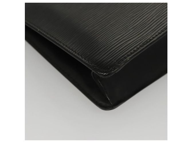 LOUIS VUITTON Epi Pochette Uomo Borsa Clutch Nera M52522 LV Auth 117085 Nero - vista 15