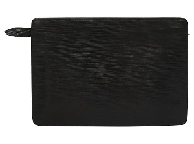 LOUIS VUITTON Epi Pochette Uomo Borsa Clutch Nera M52522 LV Auth 117085 Nero - vista 2