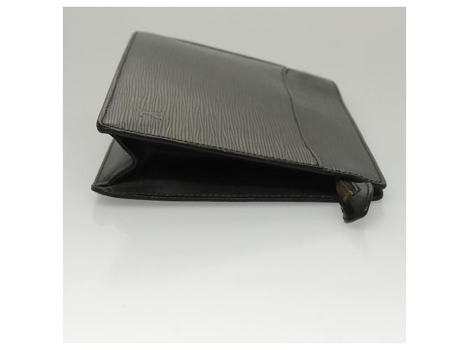 LOUIS VUITTON Epi Pochette Uomo Borsa Clutch Nera M52522 LV Auth 117085 Nero - vista 4