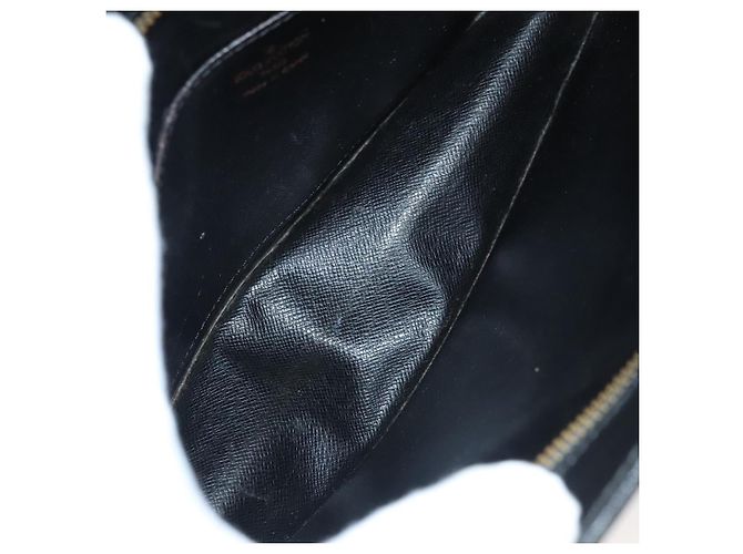 LOUIS VUITTON Epi Pochette Uomo Borsa Clutch Nera M52522 LV Auth 117085 Nero - vista 9