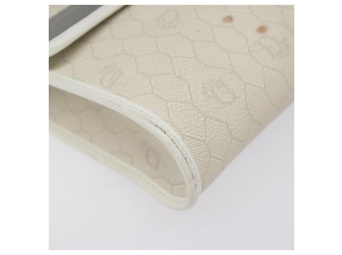 Borsa a spalla in tela a nido d'ape PVC bianca Christian Dior Auth MX224 Bianco - vista 15