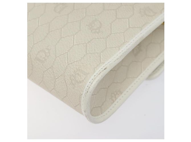 Borsa a spalla in tela a nido d'ape PVC bianca Christian Dior Auth MX224 Bianco - vista 16