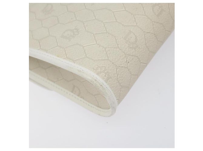 Borsa a spalla in tela a nido d'ape PVC bianca Christian Dior Auth MX224 Bianco - vista 17