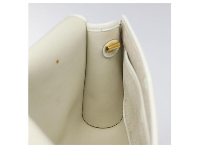 Borsa a spalla in tela a nido d'ape PVC bianca Christian Dior Auth MX224 Bianco - vista 18