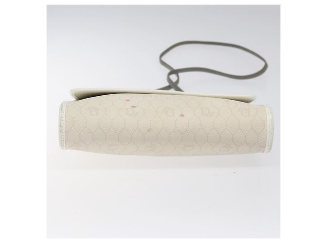 Borsa a spalla in tela a nido d'ape PVC bianca Christian Dior Auth MX224 Bianco - vista 5