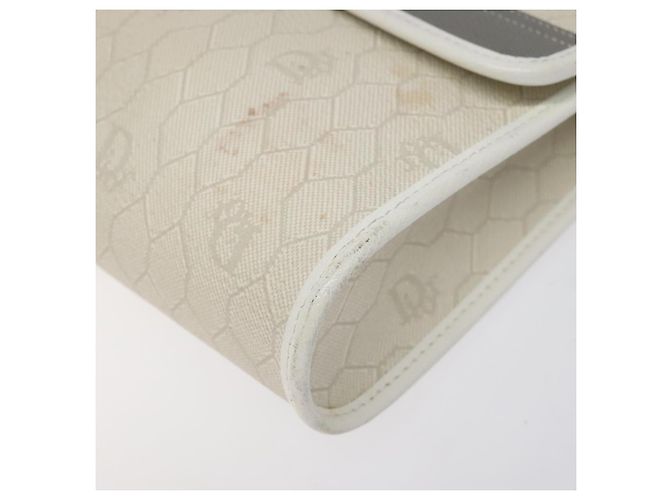Borsa a spalla in tela a nido d'ape PVC bianca Christian Dior Auth MX224 Bianco - vista 8