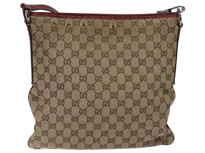 Borsa a Spalla in Tela GG GUCCI Beige Argento 113013 Auth bs24171 - vista 2