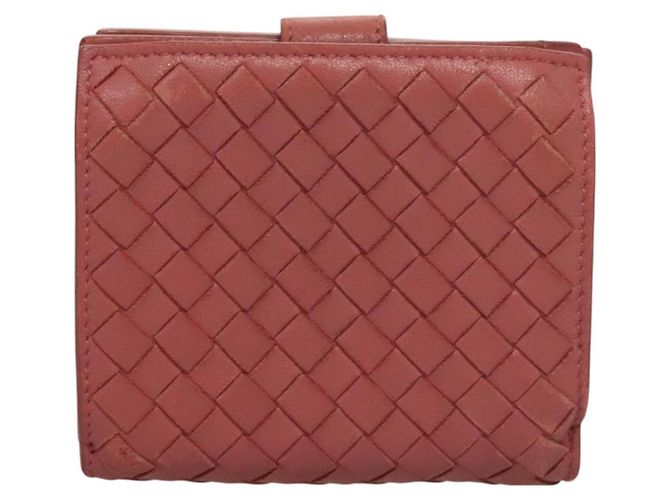 Autre Marque Leder-Wallet INTRECCIATO Bottega Veneta Rosa Auth 117262 - Ansicht 2