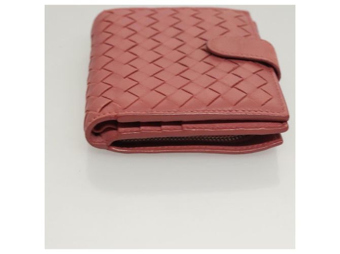 Autre Marque Leder-Wallet INTRECCIATO Bottega Veneta Rosa Auth 117262 - Ansicht 3