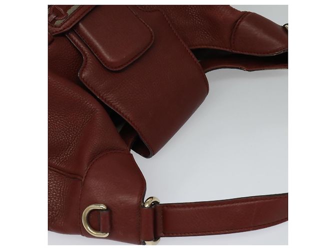 Borsa a Spalla GUCCI in Pelle 2 vie Marrone Oro 296851 Auth ep8453 D'oro - vista 6