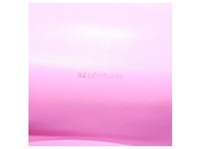 Balenciaga Borsa a mano Hour Glass in lana 2way rosa Auth KD374 - vista 21