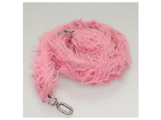 Balenciaga Borsa a mano Hour Glass in lana 2way rosa Auth KD374 - vista 24