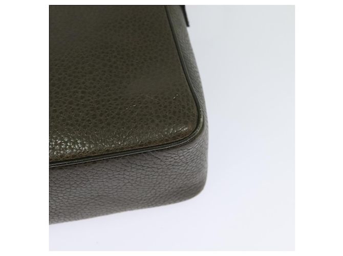 Céline Borsa a Spalla CELINE in Pelle Khaki Oro Auth KD335 D'oro Cachi - vista 17