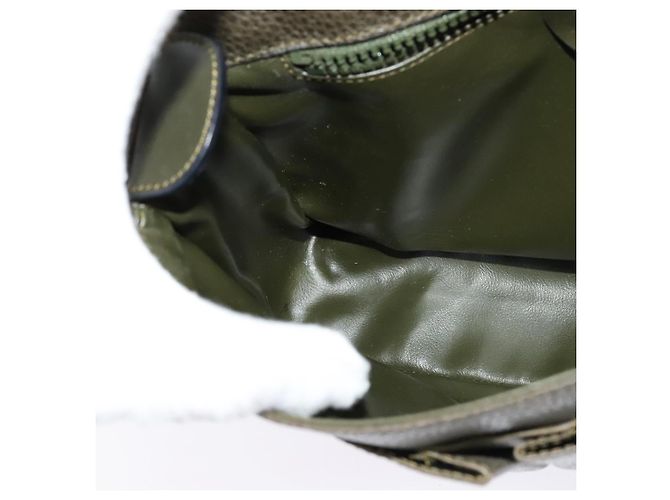 Céline Borsa a Spalla CELINE in Pelle Khaki Oro Auth KD335 D'oro Cachi - vista 20