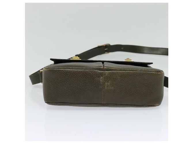 Céline Borsa a Spalla CELINE in Pelle Khaki Oro Auth KD335 D'oro Cachi - vista 5