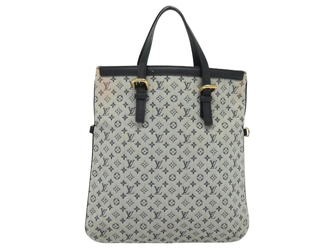 LOUIS VUITTON Borsa Tote Mini Franoise Monogramma 2way Blu M92208 LV Auth KD446 - vista 2