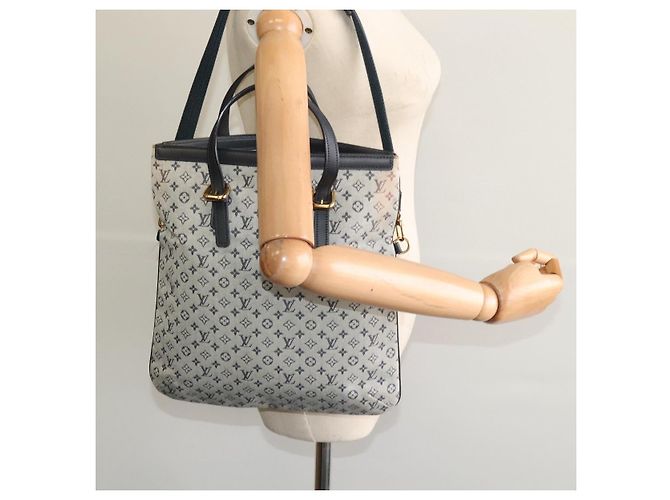 LOUIS VUITTON Borsa Tote Mini Franoise Monogramma 2way Blu M92208 LV Auth KD446 - vista 21