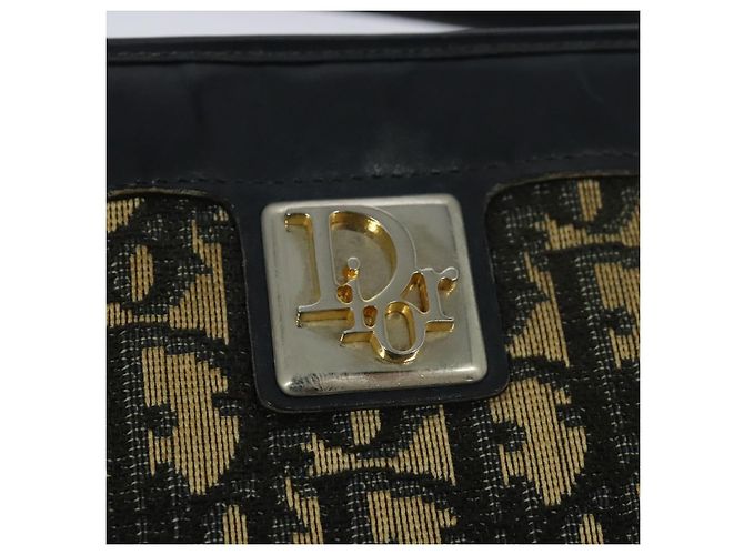 Borsa a spalla in tela Trotter Christian Dior blu navy oro Auth BD1501 D'oro - vista 10