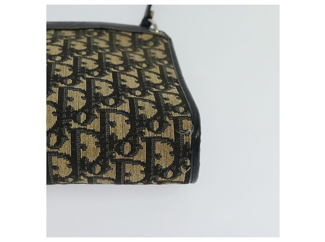 Borsa a spalla in tela Trotter Christian Dior blu navy oro Auth BD1501 D'oro - vista 14