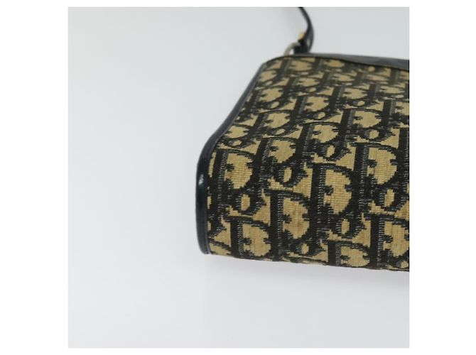 Borsa a spalla in tela Trotter Christian Dior blu navy oro Auth BD1501 D'oro - vista 9