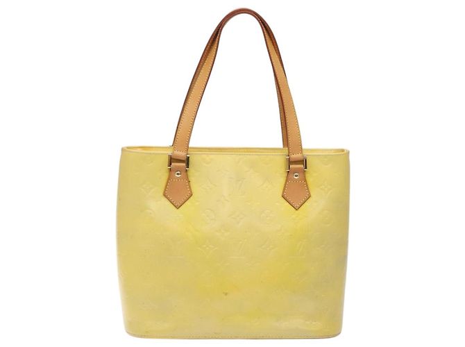 LOUIS VUITTON Monogram Vernis Borsa a Mano Houston Grigia M91053 LV Auth MX102 Grigio - vista 13