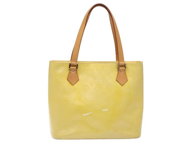 LOUIS VUITTON Monogram Vernis Borsa a Mano Houston Grigia M91053 LV Auth MX102 Grigio - vista 2