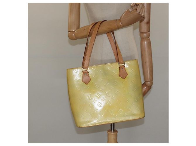 LOUIS VUITTON Monogram Vernis Borsa a Mano Houston Grigia M91053 LV Auth MX102 Grigio - vista 24