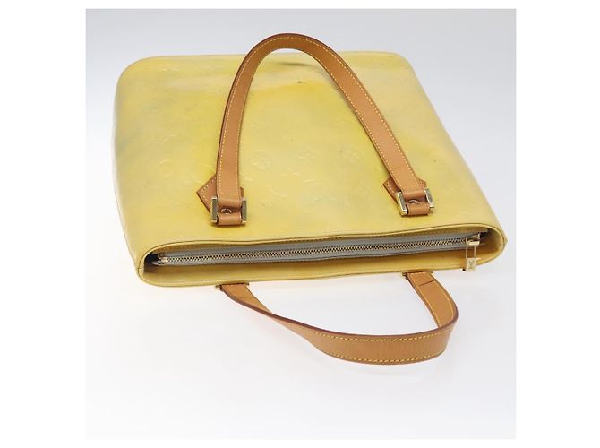 LOUIS VUITTON Monogram Vernis Borsa a Mano Houston Grigia M91053 LV Auth MX102 Grigio - vista 7