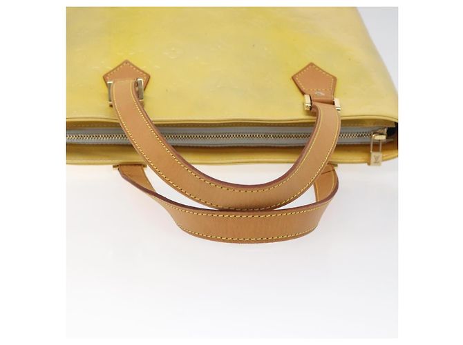 LOUIS VUITTON Monogram Vernis Borsa a Mano Houston Grigia M91053 LV Auth MX102 Grigio - vista 8