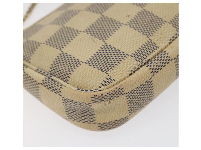 LOUIS VUITTON Mini Pochette Accessoires Damier Azur Pouch N63005 Auth BD1591 - vista 14