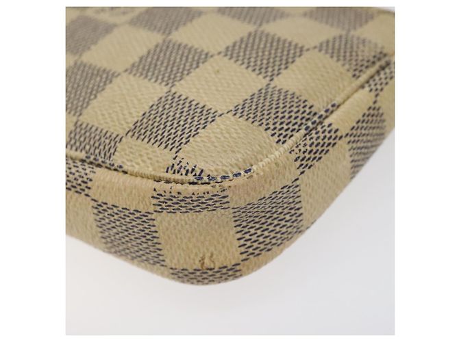 LOUIS VUITTON Mini Pochette Accessoires Damier Azur Pouch N63005 Auth BD1591 - vista 15