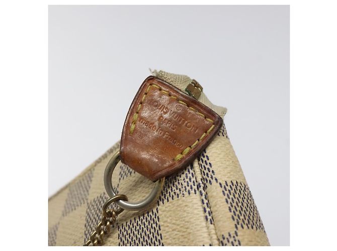 LOUIS VUITTON Mini Pochette Accessoires Damier Azur Pouch N63005 Auth BD1591 - vista 17