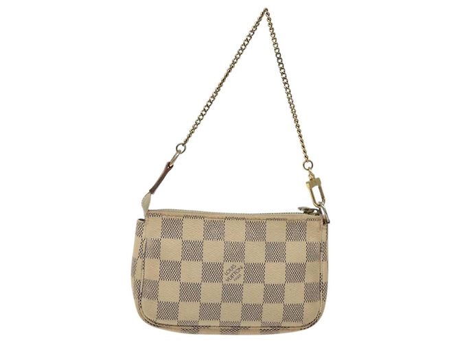 LOUIS VUITTON Mini Pochette Accessoires Damier Azur Pouch N63005 Auth BD1591 - vista 2
