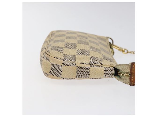 LOUIS VUITTON Mini Pochette Accessoires Damier Azur Pouch N63005 Auth BD1591 - vista 3