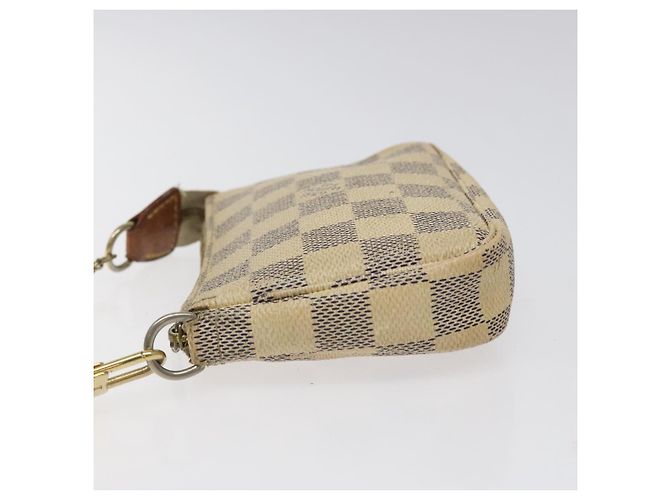 LOUIS VUITTON Mini Pochette Accessoires Damier Azur Pouch N63005 Auth BD1591 - vista 4