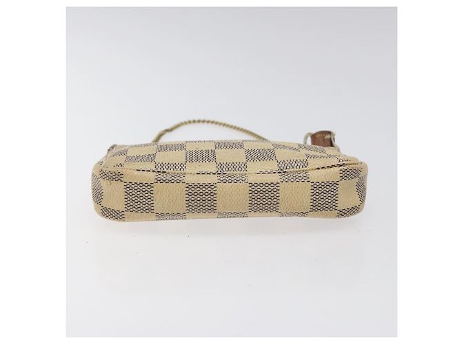 LOUIS VUITTON Mini Pochette Accessoires Damier Azur Pouch N63005 Auth BD1591 - vista 5