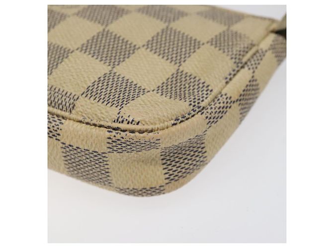 LOUIS VUITTON Mini Pochette Accessoires Damier Azur Pouch N63005 Auth BD1591 - vista 9
