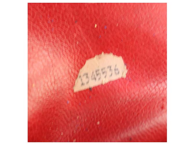 CHANEL Borsa a Spalla Matelassé Catena Vinile Rosso CC Auth MX212 - vista 12