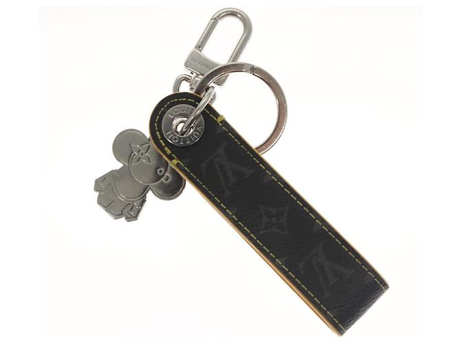 LOUIS VUITTON Monogram Eclipse Vivienne Charm Nero M01469 LV Auth 116995 - vista 3