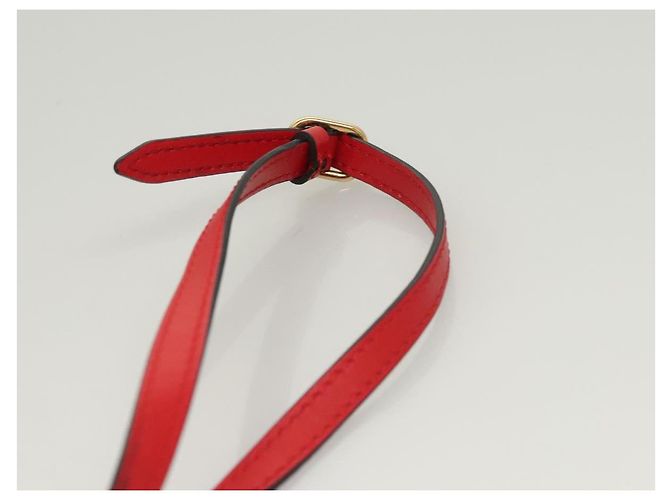 Chloé Funda para Airpods Chloe de cuero rojo y dorado Auth KD394 - vista 14