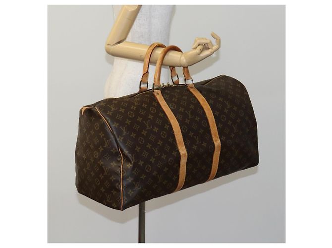 LOUIS VUITTON Monogram Keepall 55 Borsa Boston M41424 LV Auth BD1144 Monogramma - vista 21