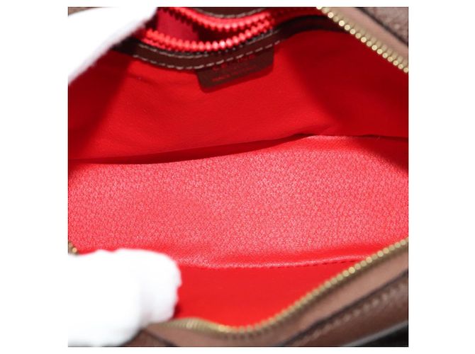 Céline Borsa a Spalla CELINE in Pelle Marrone Dorata Auth KD269 D'oro - vista 10