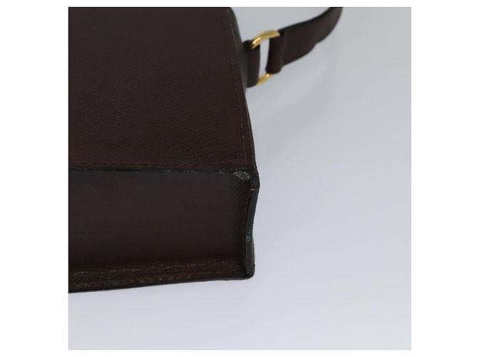 Céline Borsa a Spalla CELINE in Pelle Marrone Dorata Auth KD269 D'oro - vista 14