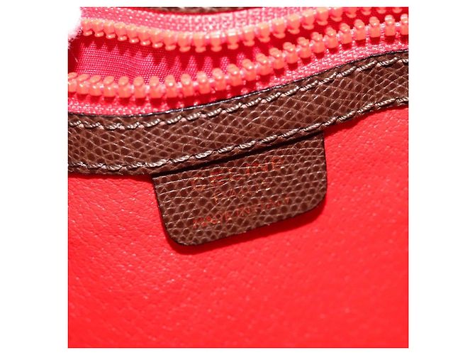 Céline Borsa a Spalla CELINE in Pelle Marrone Dorata Auth KD269 D'oro - vista 18