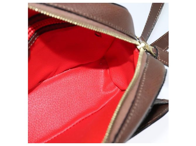 Céline Borsa a Spalla CELINE in Pelle Marrone Dorata Auth KD269 D'oro - vista 19