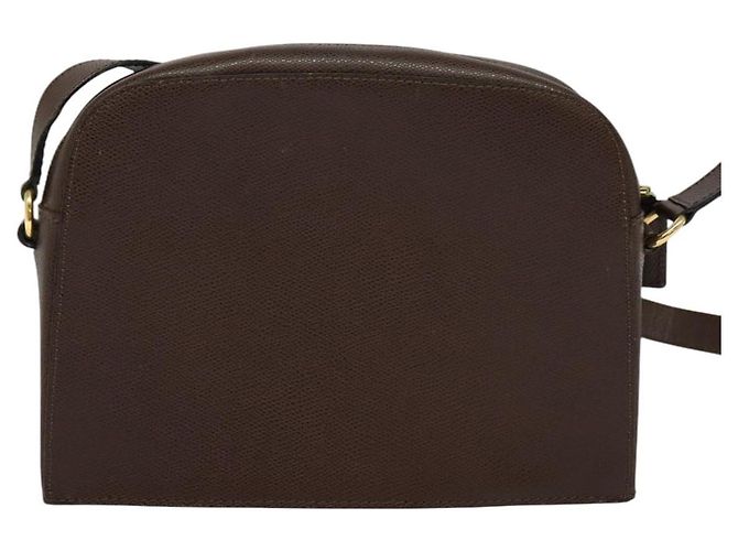 Céline Borsa a Spalla CELINE in Pelle Marrone Dorata Auth KD269 D'oro - vista 2